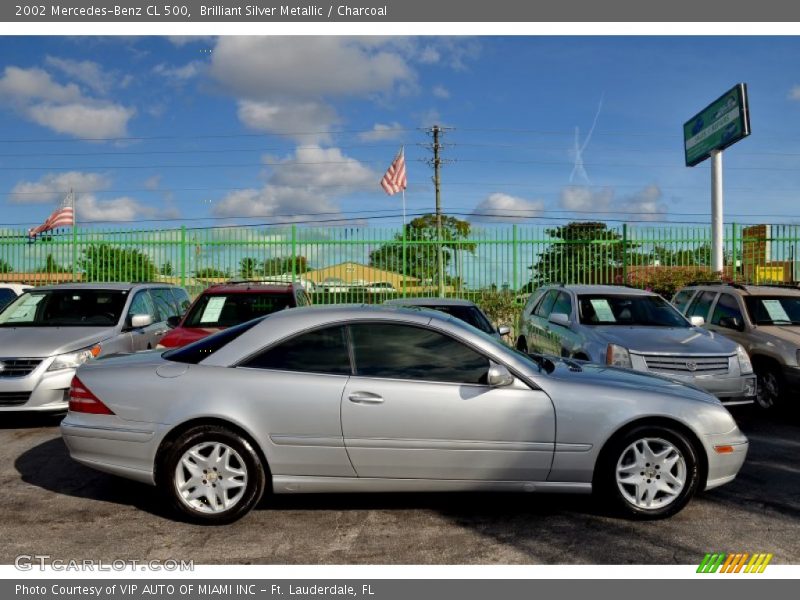 Brilliant Silver Metallic / Charcoal 2002 Mercedes-Benz CL 500
