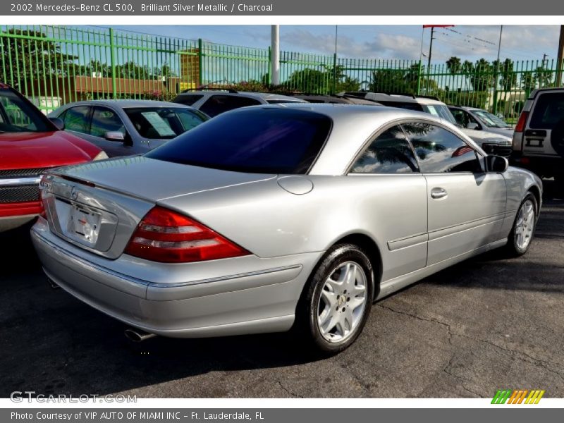 Brilliant Silver Metallic / Charcoal 2002 Mercedes-Benz CL 500