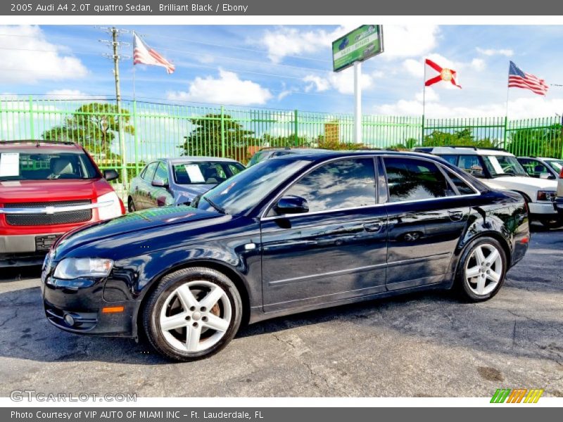 Brilliant Black / Ebony 2005 Audi A4 2.0T quattro Sedan