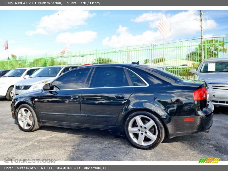 Brilliant Black / Ebony 2005 Audi A4 2.0T quattro Sedan