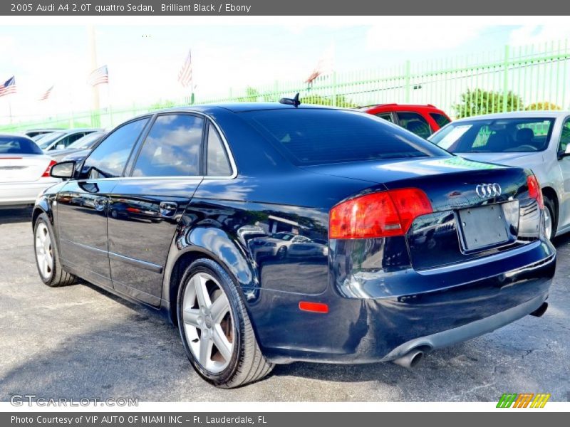 Brilliant Black / Ebony 2005 Audi A4 2.0T quattro Sedan