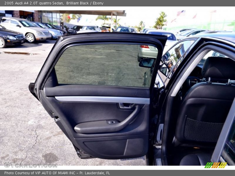 Brilliant Black / Ebony 2005 Audi A4 2.0T quattro Sedan