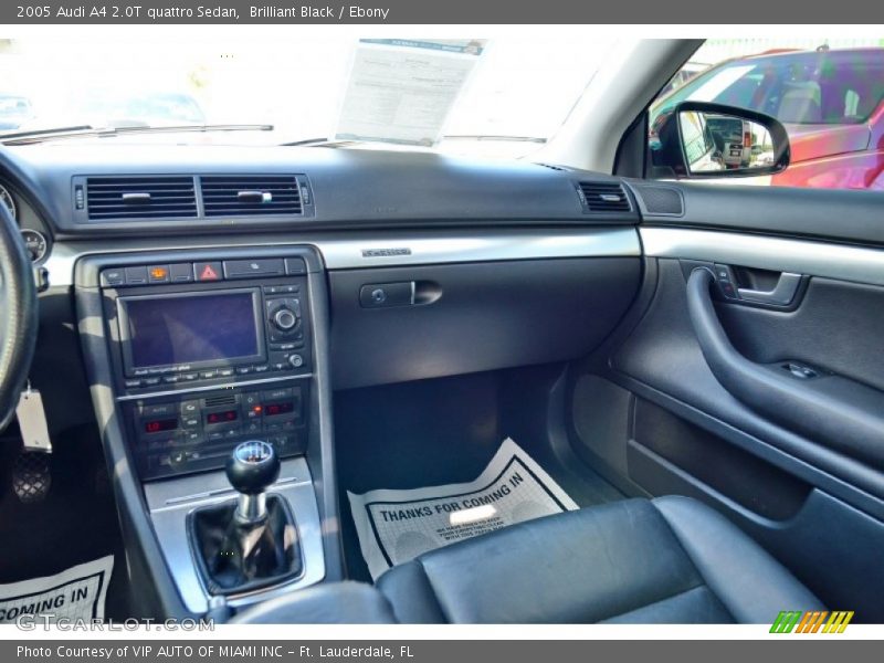 Brilliant Black / Ebony 2005 Audi A4 2.0T quattro Sedan