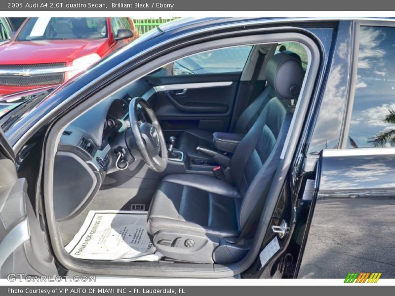 Brilliant Black / Ebony 2005 Audi A4 2.0T quattro Sedan