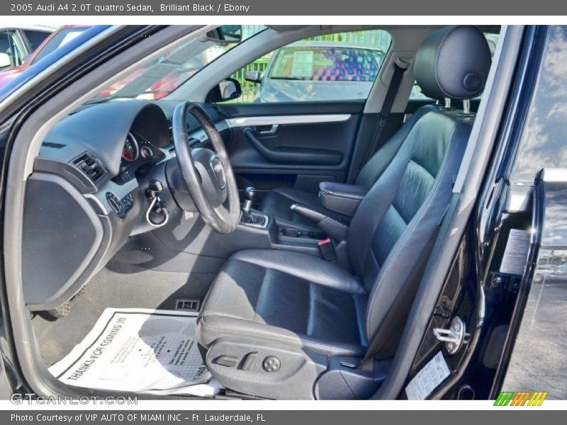 Brilliant Black / Ebony 2005 Audi A4 2.0T quattro Sedan