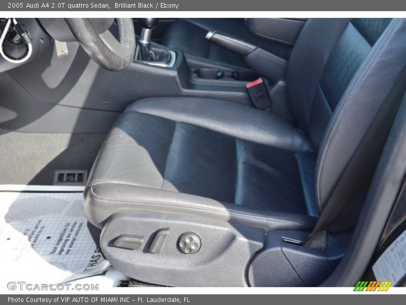Brilliant Black / Ebony 2005 Audi A4 2.0T quattro Sedan