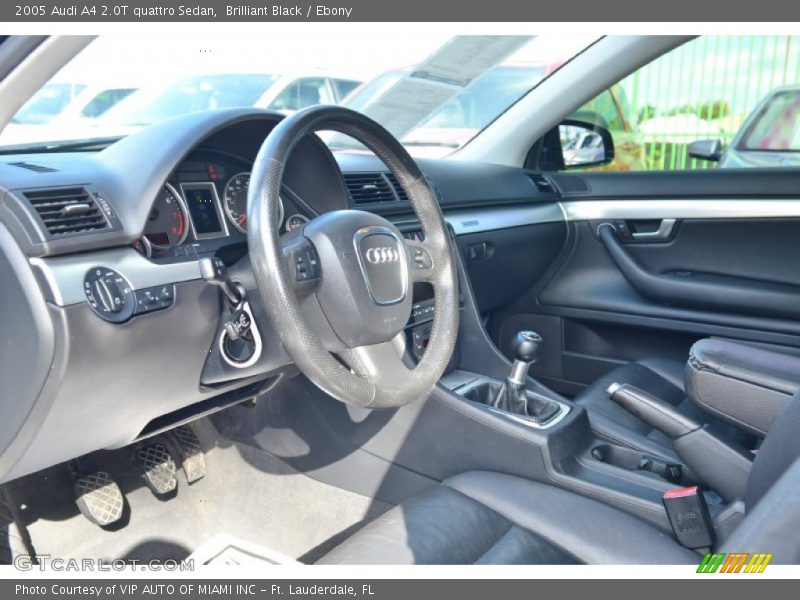 Brilliant Black / Ebony 2005 Audi A4 2.0T quattro Sedan