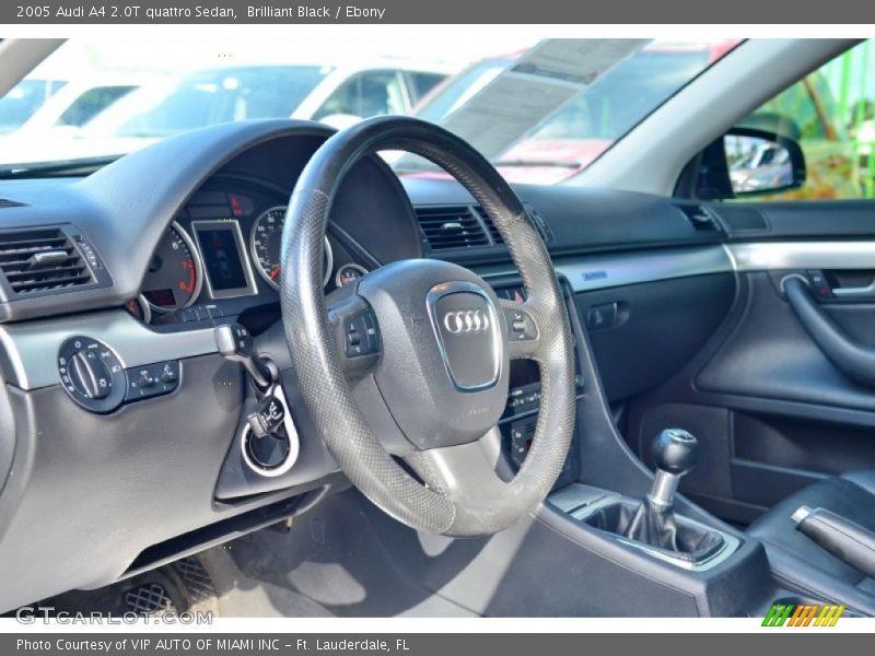 Brilliant Black / Ebony 2005 Audi A4 2.0T quattro Sedan