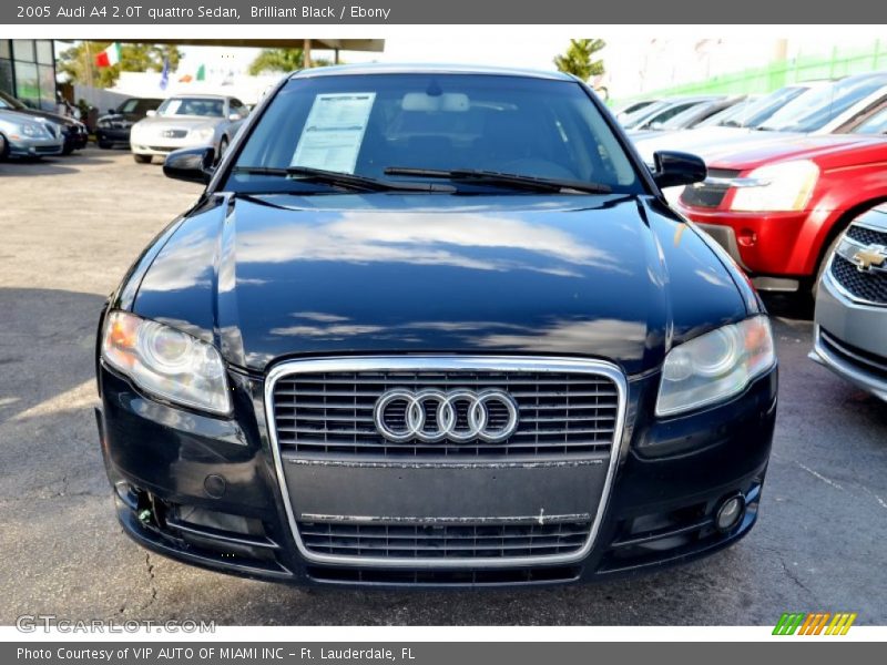 Brilliant Black / Ebony 2005 Audi A4 2.0T quattro Sedan