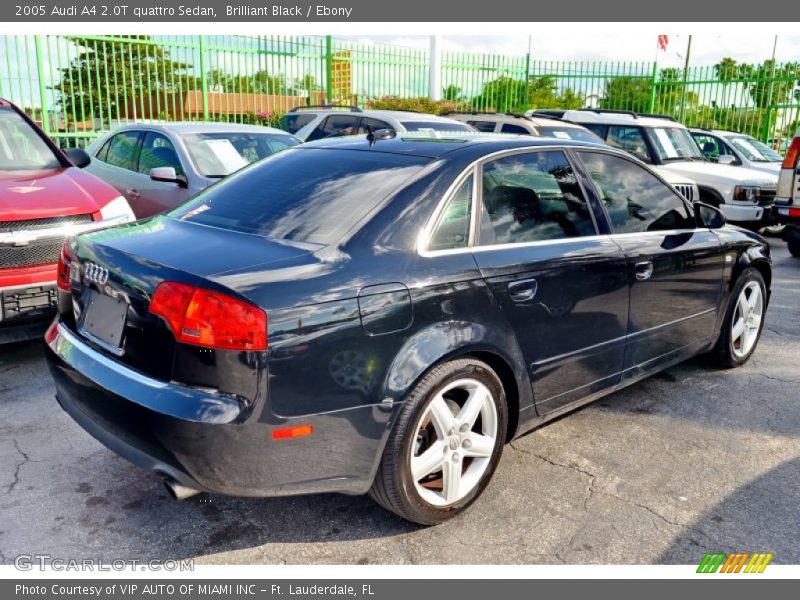 Brilliant Black / Ebony 2005 Audi A4 2.0T quattro Sedan