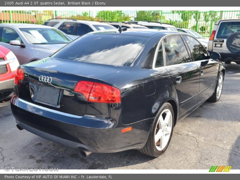 Brilliant Black / Ebony 2005 Audi A4 2.0T quattro Sedan