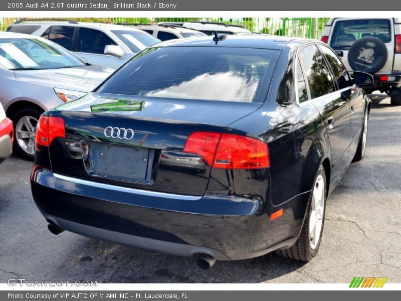 Brilliant Black / Ebony 2005 Audi A4 2.0T quattro Sedan