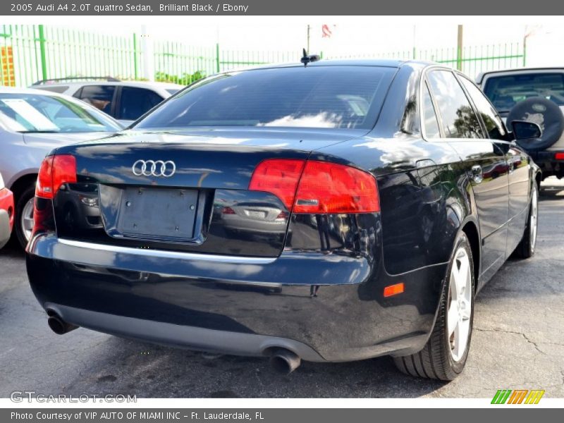 Brilliant Black / Ebony 2005 Audi A4 2.0T quattro Sedan