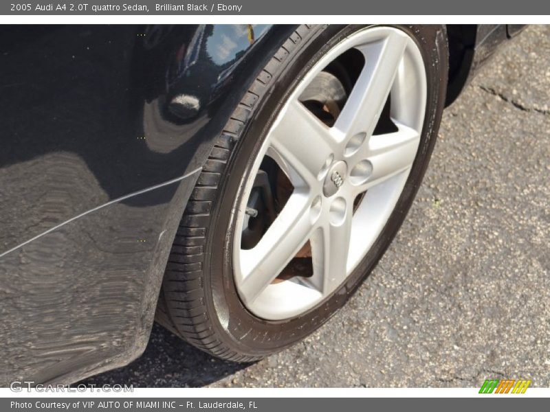 Brilliant Black / Ebony 2005 Audi A4 2.0T quattro Sedan