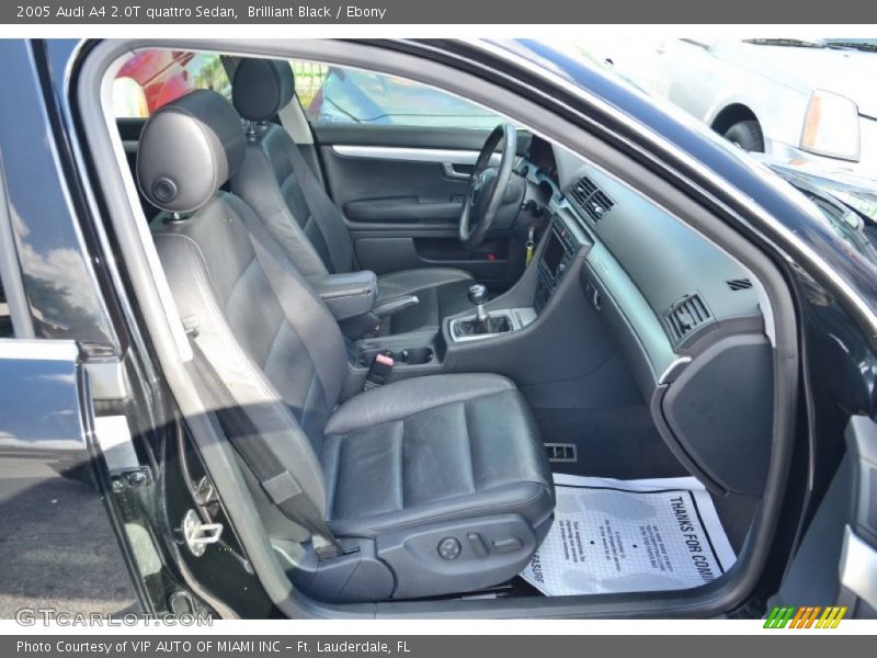 Brilliant Black / Ebony 2005 Audi A4 2.0T quattro Sedan