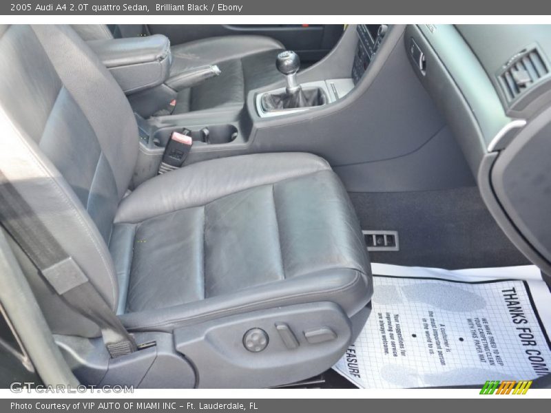Brilliant Black / Ebony 2005 Audi A4 2.0T quattro Sedan