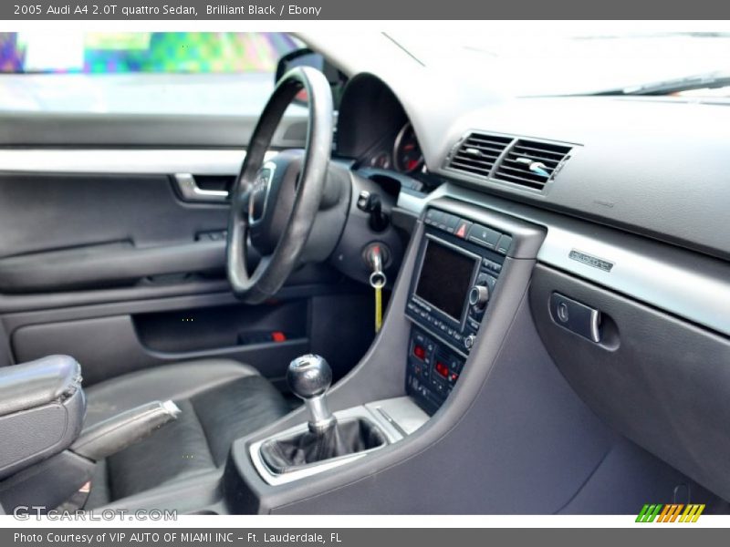 Brilliant Black / Ebony 2005 Audi A4 2.0T quattro Sedan