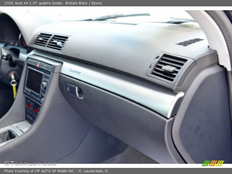 Brilliant Black / Ebony 2005 Audi A4 2.0T quattro Sedan