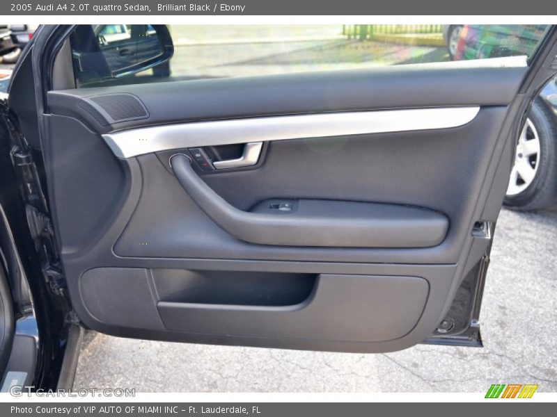 Brilliant Black / Ebony 2005 Audi A4 2.0T quattro Sedan