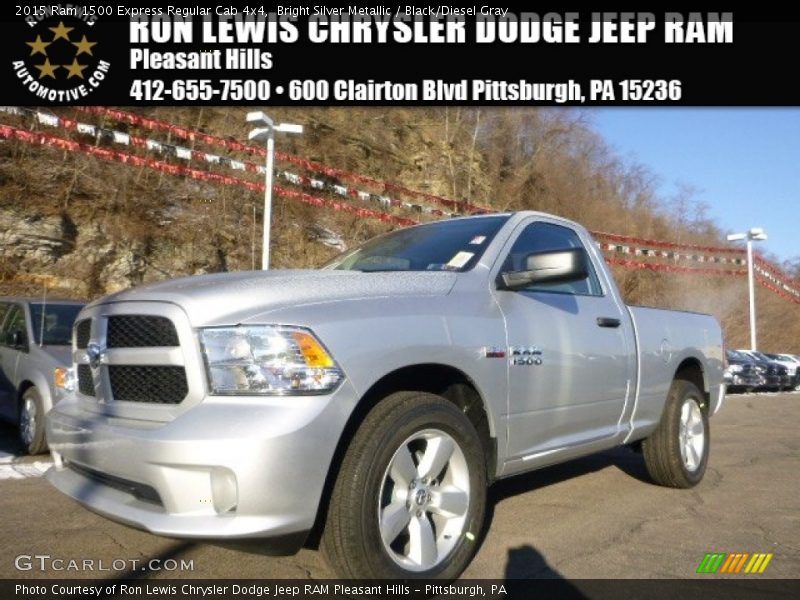 Bright Silver Metallic / Black/Diesel Gray 2015 Ram 1500 Express Regular Cab 4x4