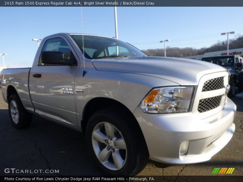 Bright Silver Metallic / Black/Diesel Gray 2015 Ram 1500 Express Regular Cab 4x4