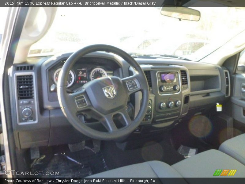 Bright Silver Metallic / Black/Diesel Gray 2015 Ram 1500 Express Regular Cab 4x4
