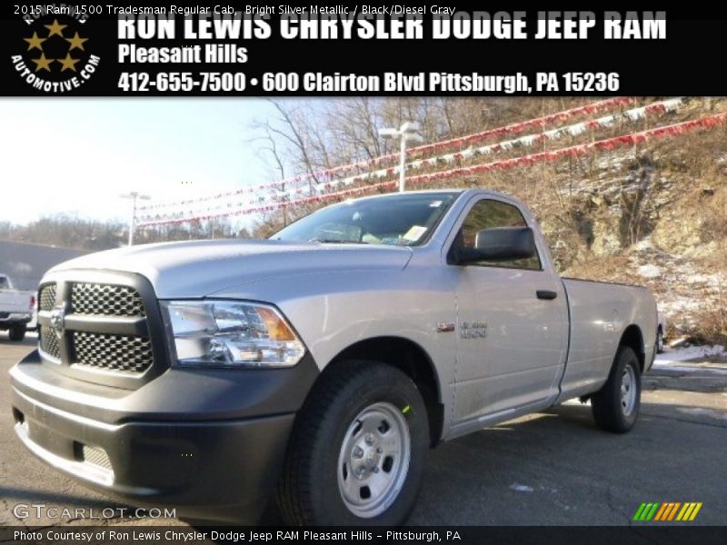 Bright Silver Metallic / Black/Diesel Gray 2015 Ram 1500 Tradesman Regular Cab