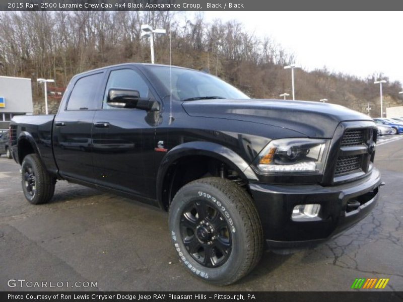 Front 3/4 View of 2015 2500 Laramie Crew Cab 4x4 Black Appearance Group