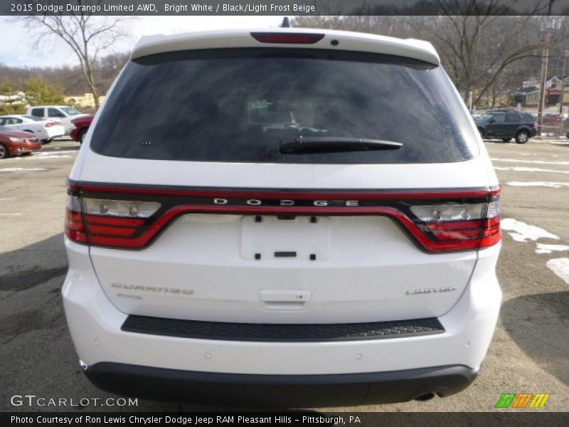 Bright White / Black/Light Frost Beige 2015 Dodge Durango Limited AWD
