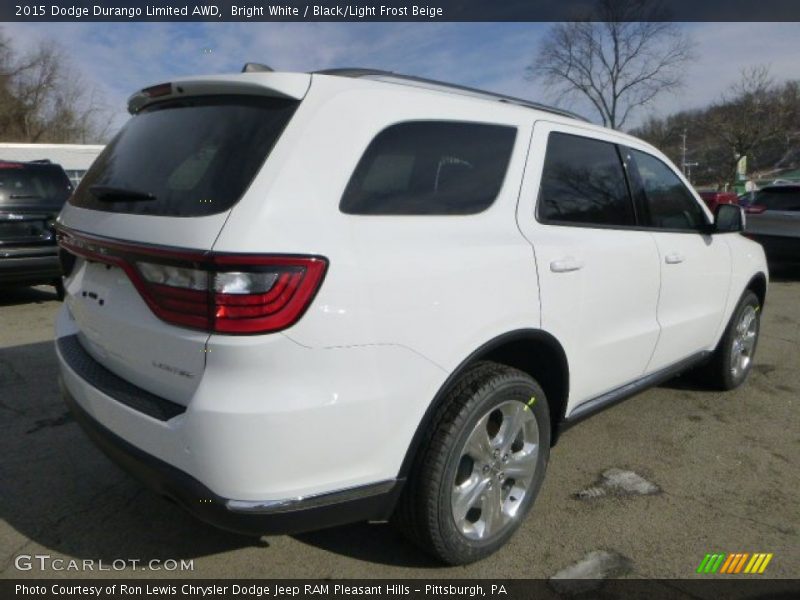 Bright White / Black/Light Frost Beige 2015 Dodge Durango Limited AWD