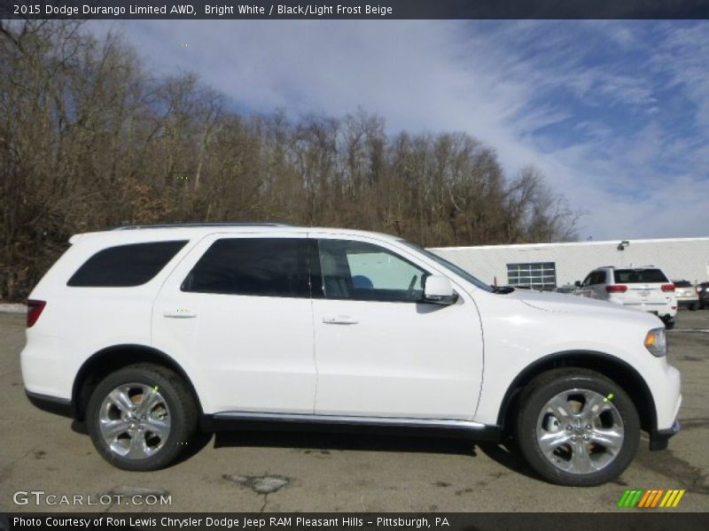 Bright White / Black/Light Frost Beige 2015 Dodge Durango Limited AWD
