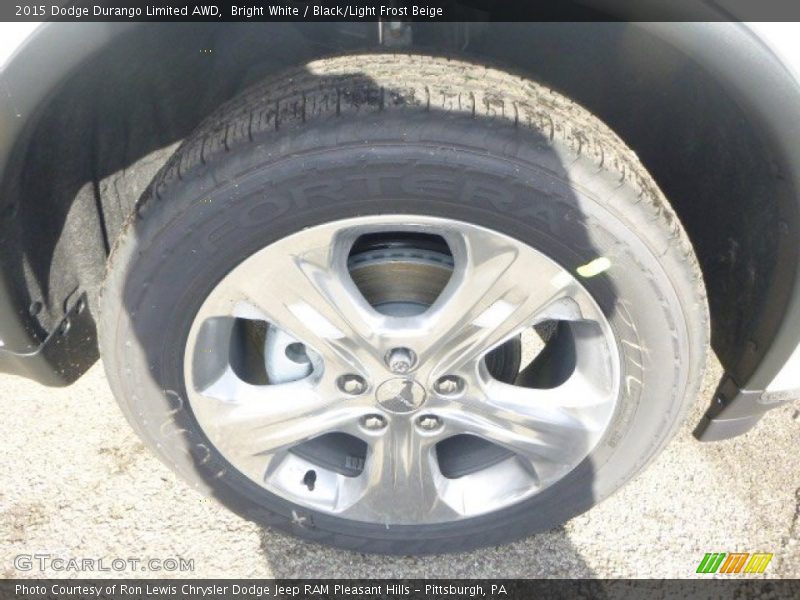 Bright White / Black/Light Frost Beige 2015 Dodge Durango Limited AWD