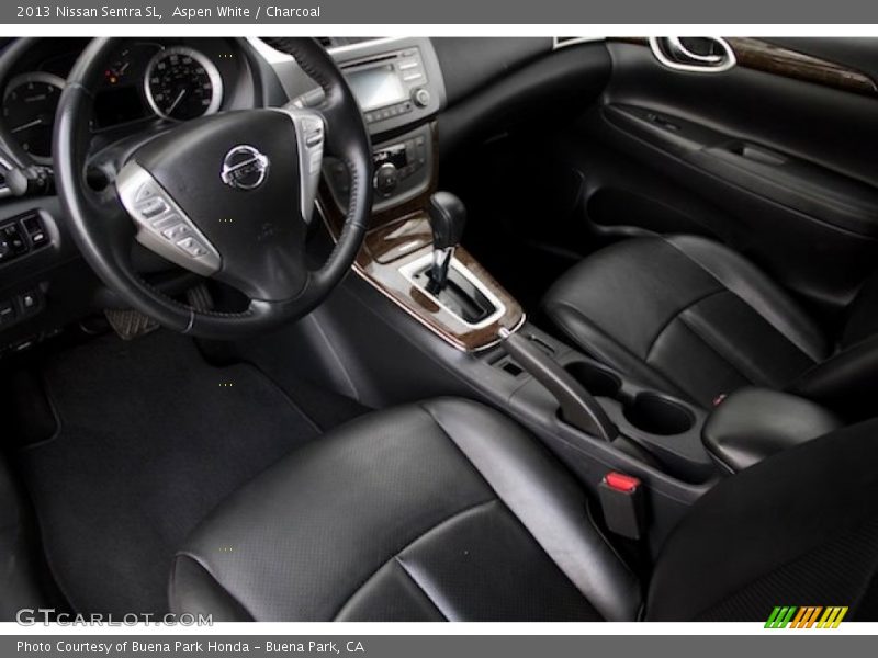 Aspen White / Charcoal 2013 Nissan Sentra SL