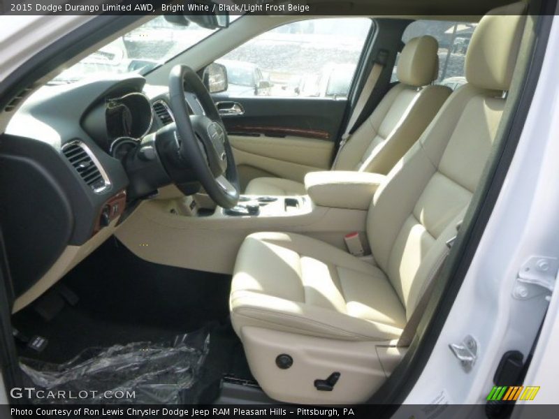 Bright White / Black/Light Frost Beige 2015 Dodge Durango Limited AWD