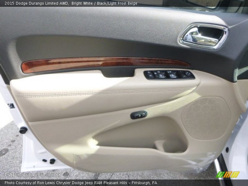 Bright White / Black/Light Frost Beige 2015 Dodge Durango Limited AWD