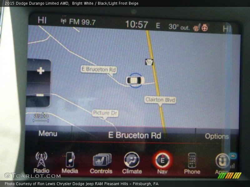 Bright White / Black/Light Frost Beige 2015 Dodge Durango Limited AWD