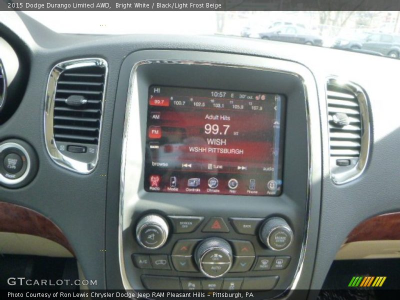 Bright White / Black/Light Frost Beige 2015 Dodge Durango Limited AWD