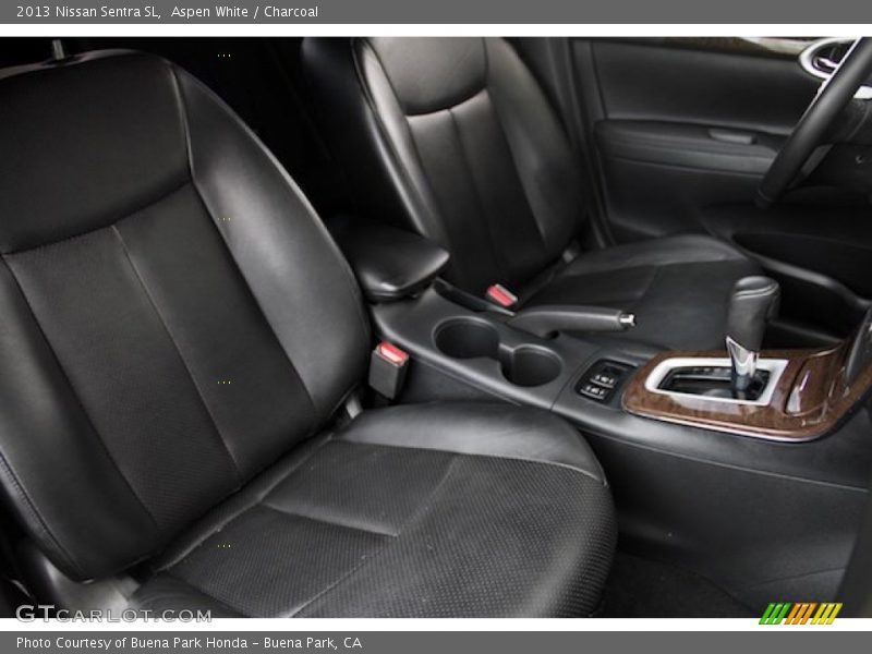 Aspen White / Charcoal 2013 Nissan Sentra SL