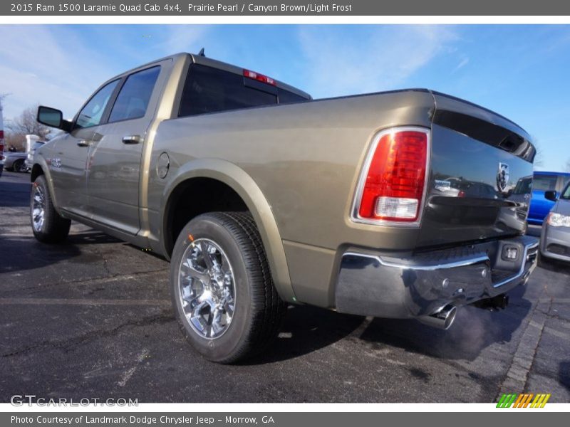 Prairie Pearl / Canyon Brown/Light Frost 2015 Ram 1500 Laramie Quad Cab 4x4