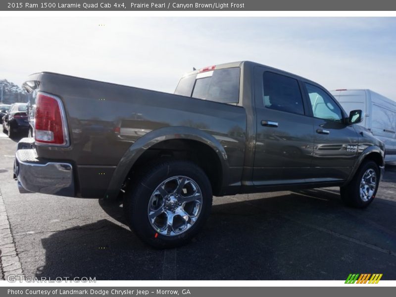 Prairie Pearl / Canyon Brown/Light Frost 2015 Ram 1500 Laramie Quad Cab 4x4