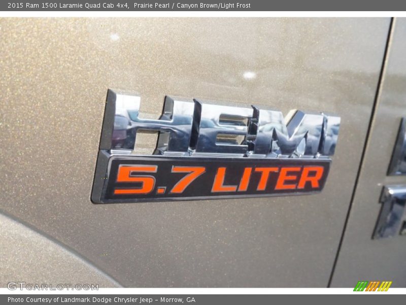 Prairie Pearl / Canyon Brown/Light Frost 2015 Ram 1500 Laramie Quad Cab 4x4