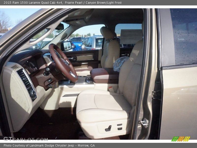 Prairie Pearl / Canyon Brown/Light Frost 2015 Ram 1500 Laramie Quad Cab 4x4
