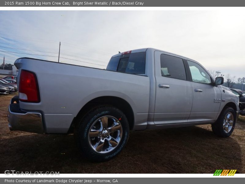 Bright Silver Metallic / Black/Diesel Gray 2015 Ram 1500 Big Horn Crew Cab