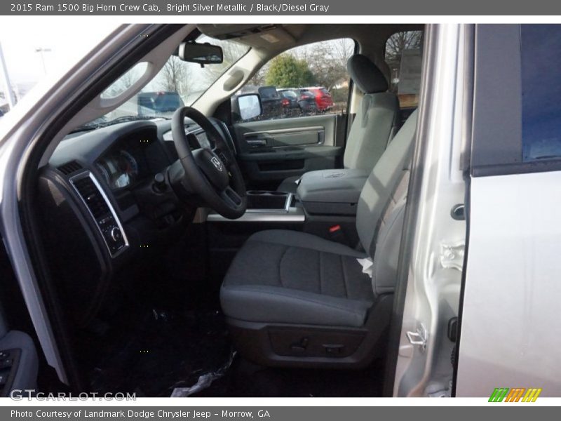 Bright Silver Metallic / Black/Diesel Gray 2015 Ram 1500 Big Horn Crew Cab