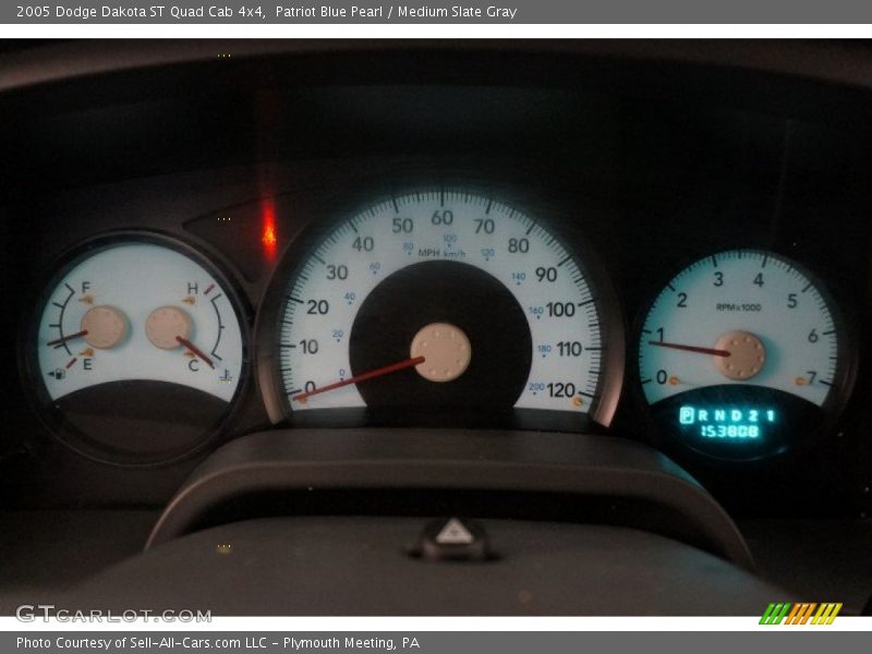 Patriot Blue Pearl / Medium Slate Gray 2005 Dodge Dakota ST Quad Cab 4x4