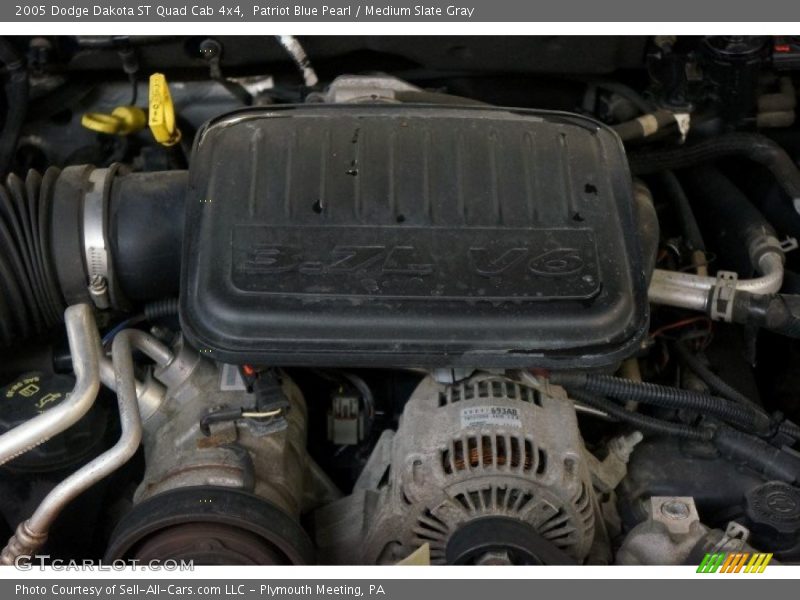 Patriot Blue Pearl / Medium Slate Gray 2005 Dodge Dakota ST Quad Cab 4x4