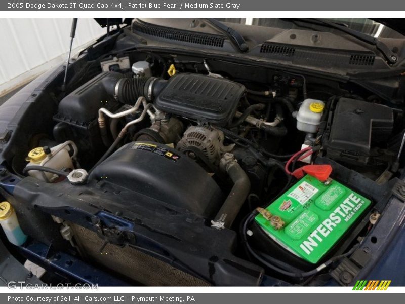Patriot Blue Pearl / Medium Slate Gray 2005 Dodge Dakota ST Quad Cab 4x4