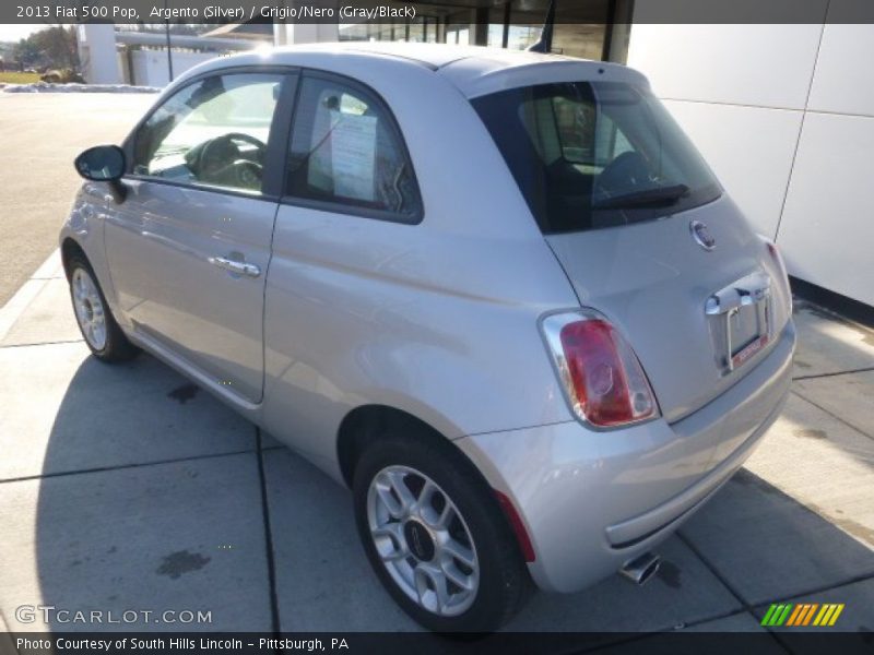 Argento (Silver) / Grigio/Nero (Gray/Black) 2013 Fiat 500 Pop