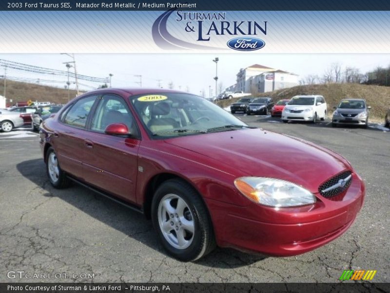 Matador Red Metallic / Medium Parchment 2003 Ford Taurus SES