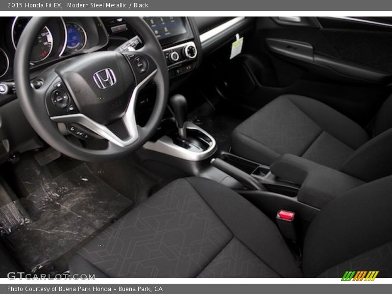 Modern Steel Metallic / Black 2015 Honda Fit EX